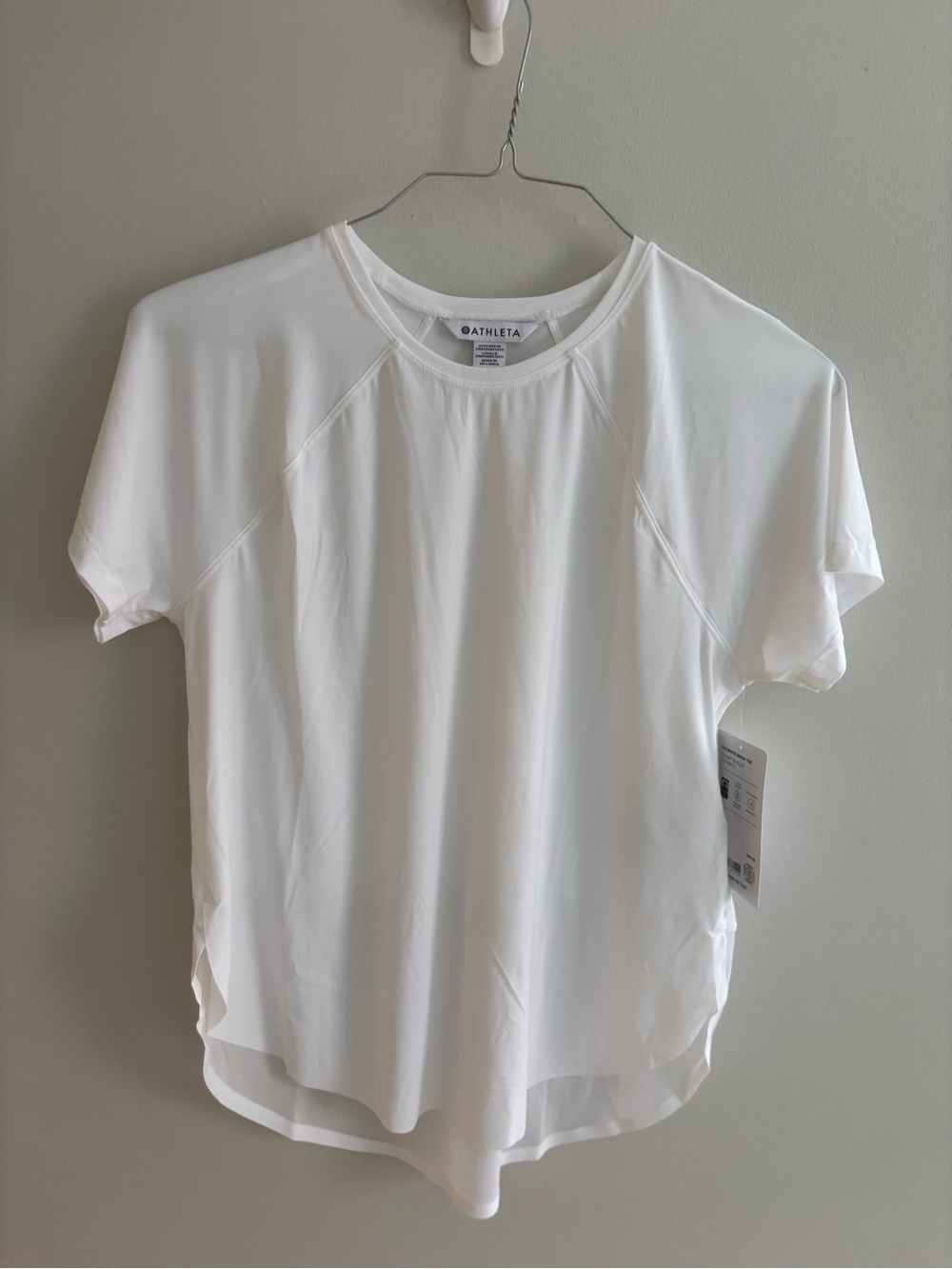 Athleta Women's White Short Sleeve Active Tee
